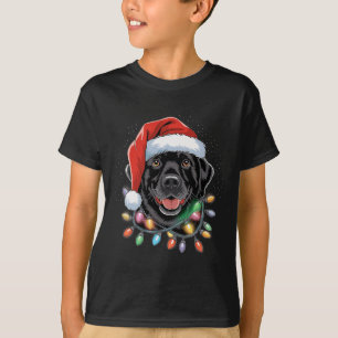 Camiseta Black Lab Labrador Árvore de Natal Light Pajama Do
