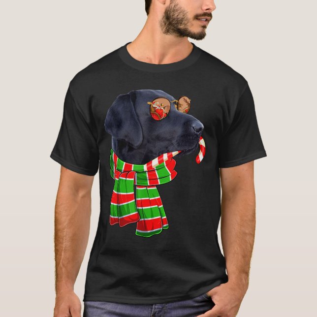 Camiseta Black Lab Labrador Dog Owners Christmas Xmas Holid (Frente)