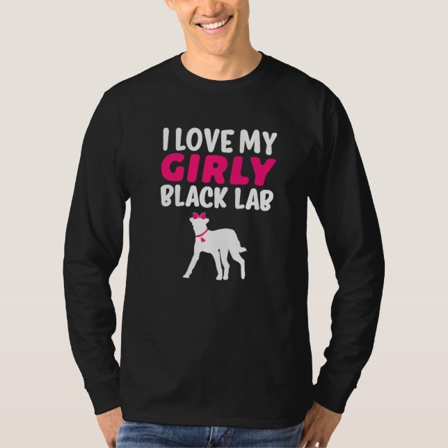 Camiseta Black Lab Labrador Girl Dog Spe Reveal Cut (Frente)