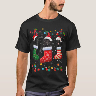 Camiseta Black Lab Labrador Meias de Natal Engraçado Xmas P