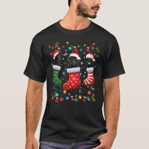 Camiseta Black Lab Labrador Meias de Natal Xmas Pajama Dog
