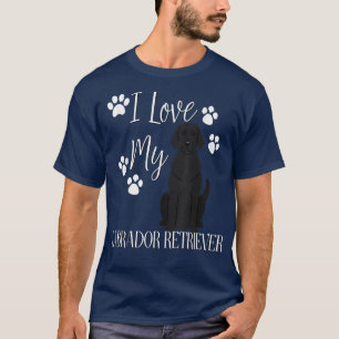 Camiseta Black Lab Labrador Retriever Dog  I Love My Pet Cu