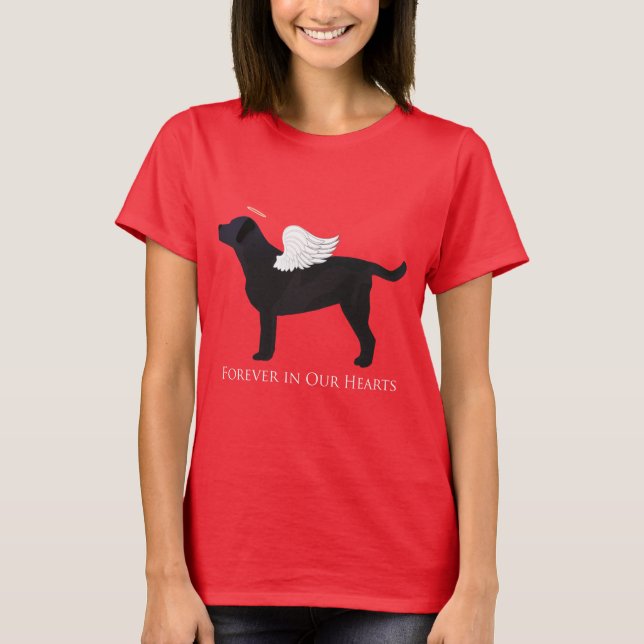 Camiseta Black Lab Pet Memorial Simpatia Pet Pet Loss Desig (Frente)
