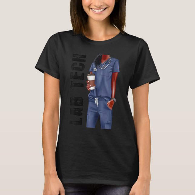 Camiseta Black Lab Tech Afro Love Melanin African American (Frente)