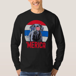 Camiseta Black Lab Usa American Flag 4 Of Julho Prioritário