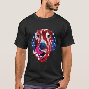 Camiseta Black Labrador American Usa Flag Yellow Lab Pai 4t
