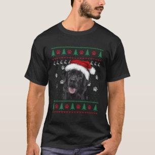 Camiseta Black Labrador Christmas Ugly Sweater Engraçado La