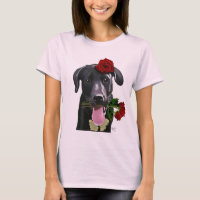 Black Labrador com Rosas 2