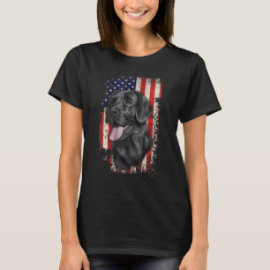 Camiseta Black Labrador Labs Patriotic American Flag Dog 4t