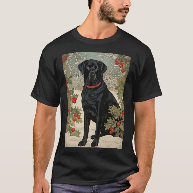 Camiseta Black Labrador no inverno (Frente)
