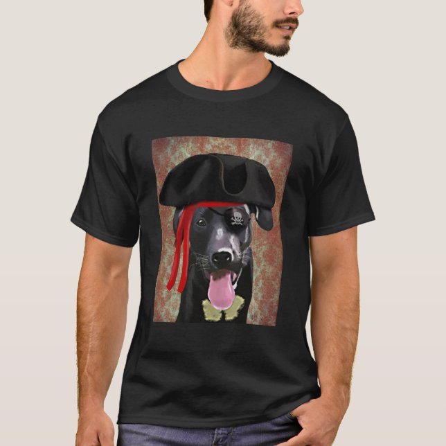 Camiseta Black Labrador Pirata Dog (Frente)