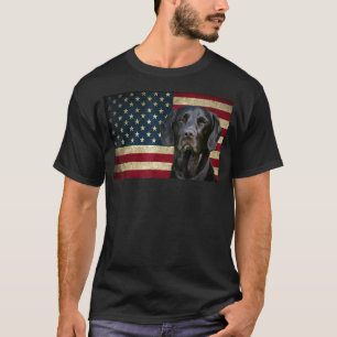 Camiseta Black Labrador recupera American Flag Labra Anima