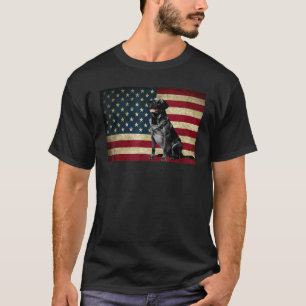 Camiseta Black Labrador recupera American Flag Labra Anima