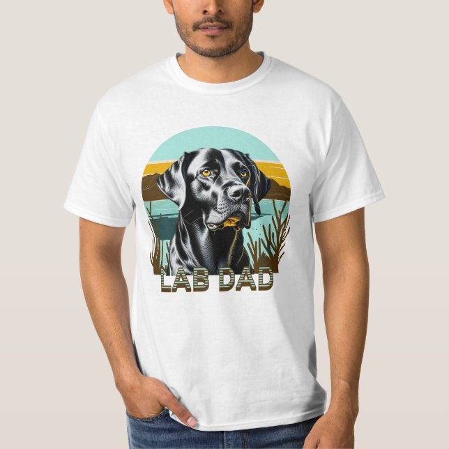 Camiseta Black Labrador Retriever | Lab Pai (Frente)
