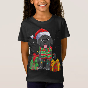 Camiseta Black Labrador Retriever Natal Lights Xmas Lab