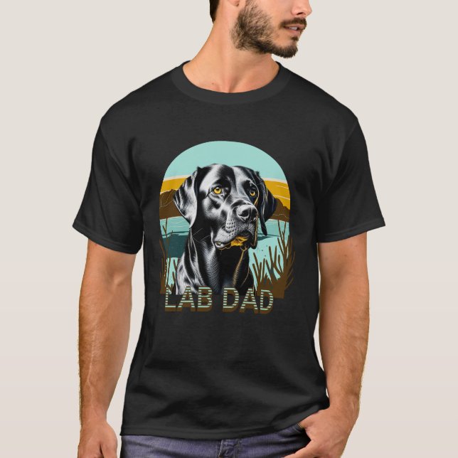 Camiseta Black Labrador Retriever | Pai de laboratório (Frente)