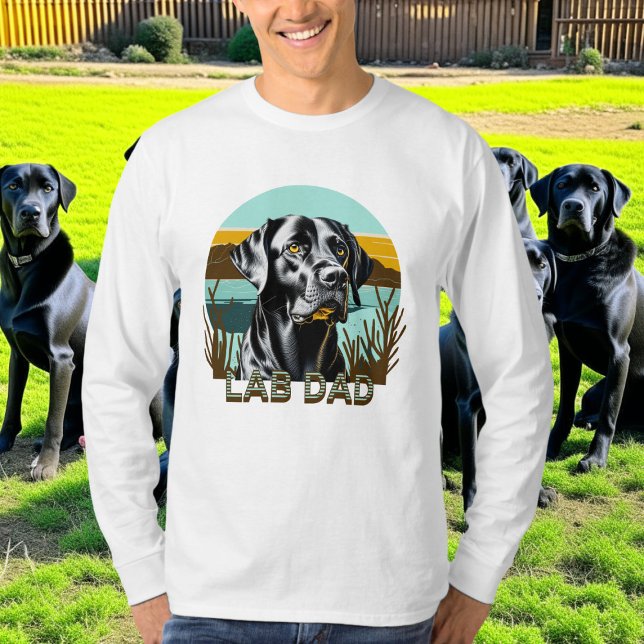 Camiseta Black Labrador Retriever | Pai de laboratório (Criador carregado)