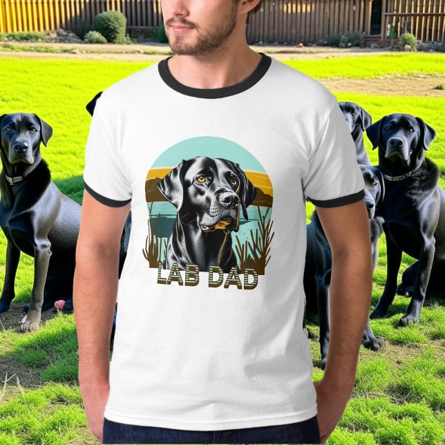 Camiseta Black Labrador Retriever | Pai do Lab (Criador carregado)
