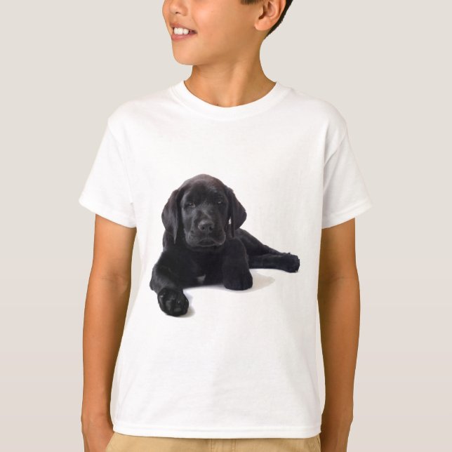 Camiseta Black Labrador Retriever Puppy (Frente)