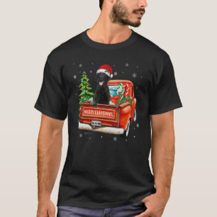 Camiseta Black Labrador Retriever Ride Red Truck Natal