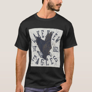 Camiseta Black Lakeview Eagles Vintage Mascot Shirt