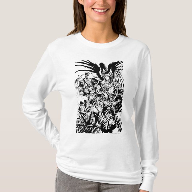 Camiseta Black Lanterna Corps - Preto e Branco (Frente)