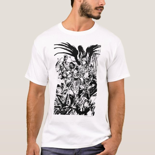Camiseta Black Lanterna Corps - Preto e Branco (Frente)