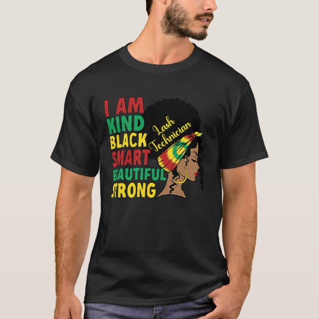 Camiseta Black Lash Technician African American Lash Tech (Frente)