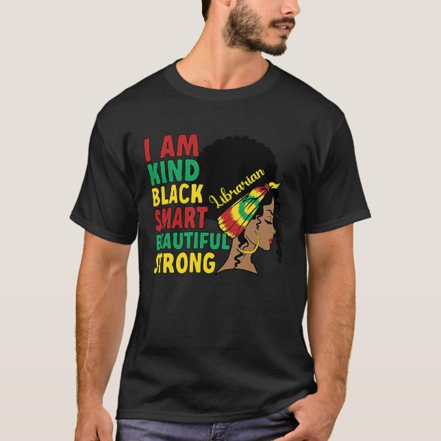 Camiseta Black Librarian African American Library Worker (Frente)