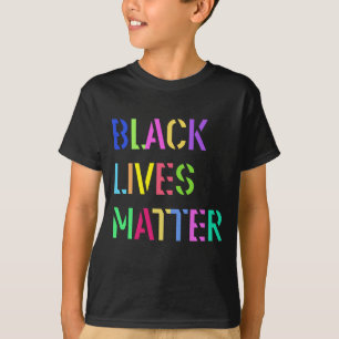 Camiseta Black Lives Matter Colorful Stencil 01 Editável