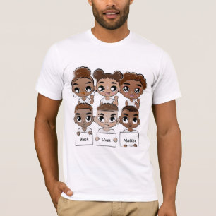 Camiseta Black Lives Matter (com crianças criando punhos)