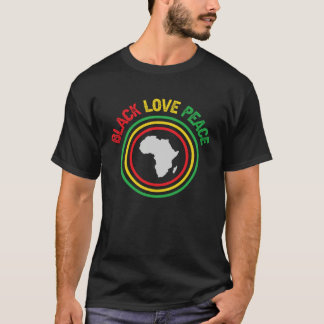 Camiseta Black Love Peace History Month Culture Confidence 