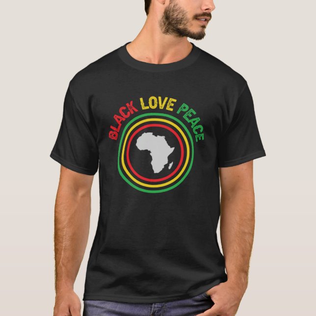 Camiseta Black Love Peace History Month Culture Confidence  (Frente)