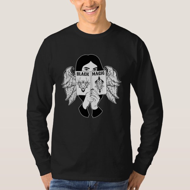 Camiseta BLACK MAGIC Girls Emo Deer Lantern Goth Heavy Meta (Frente)