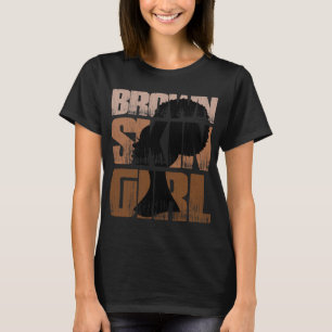 Camiseta Black Melanin Queen Magic Brown Skin Girl Junteen
