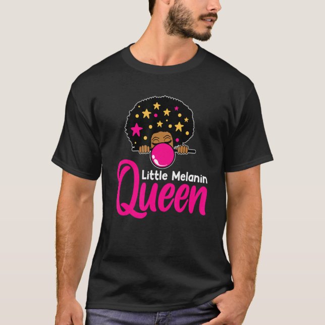 Camiseta Black Melanin School Queen Black Queen Afro Melani (Frente)
