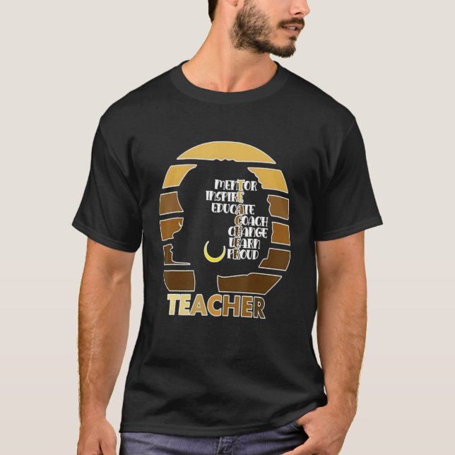 Camiseta Black Melanin Teacher Queen Melanated Women Empowe (Frente)