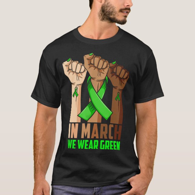 Camiseta Black Melanin We Wear Green Cerebral Palsy CP Awar (Frente)