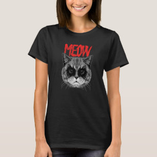 Camiseta Black Metal Cat Corpse Paint Mealhead
