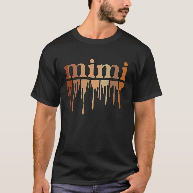 Camiseta Black Mimi Grandmother African American Mimi Grand (Frente)