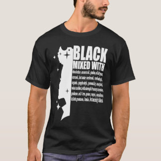 Camiseta Black Mixed With Black History Month African Ameri