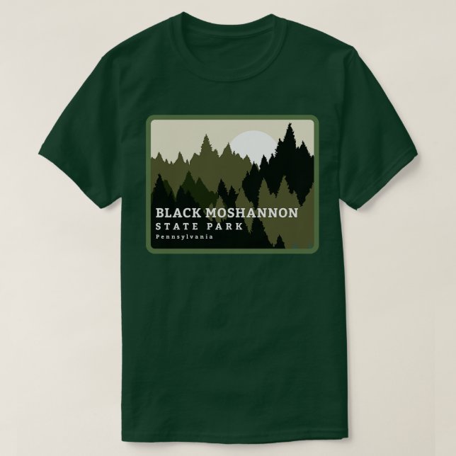 Camiseta Black Moshannon State Park Pensilvânia Sun (Frente do Design)