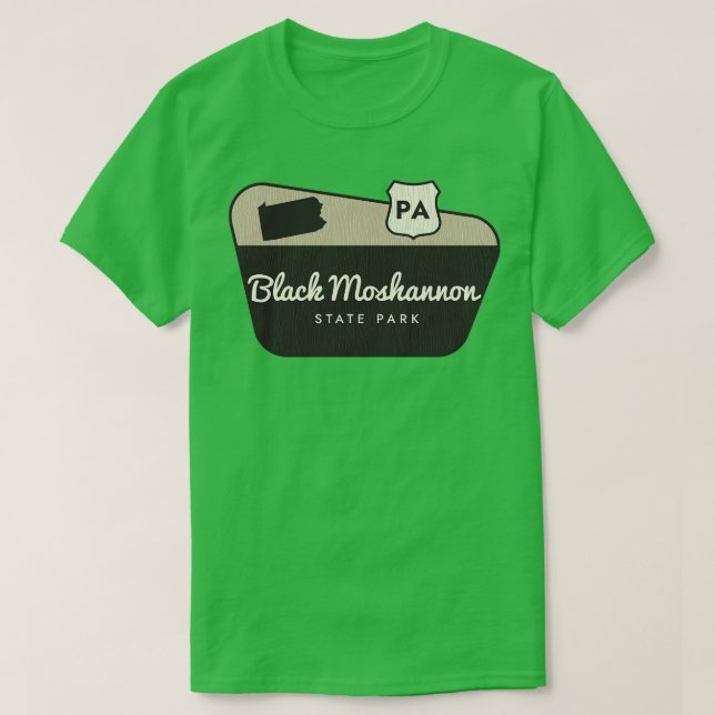 Camiseta Black Moshannon State Park Pensilvânia Welcome Si (Frente do Design)