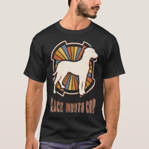 Camiseta Black Mouth Cur Vintage Clássica Retro Dog Love