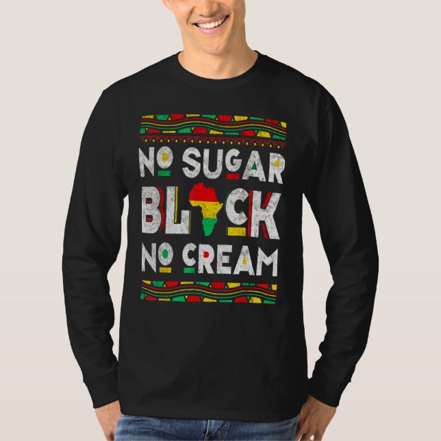 Camiseta Black No Sugar Cream  Coffee Proud Black History M (Frente)