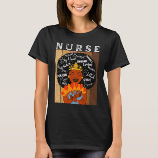 Camiseta Black Nurse Queen Black History Month Melanin Wome