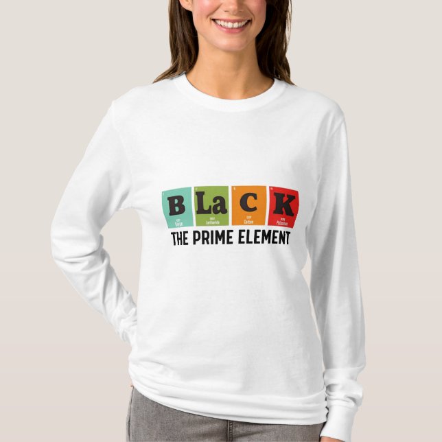 Camiseta Black O Elemento Primordial, Mês da História Negra (Frente)
