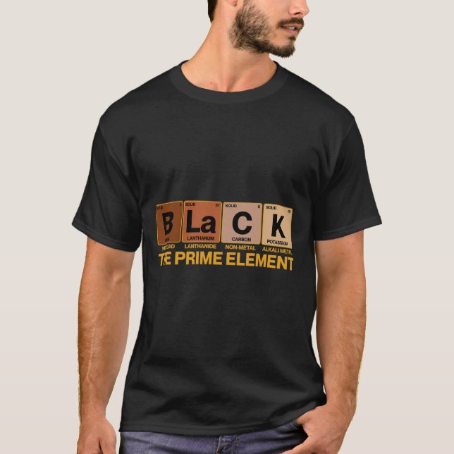 Camiseta Black O Elemento Primordial Mês da História Negra (Frente)