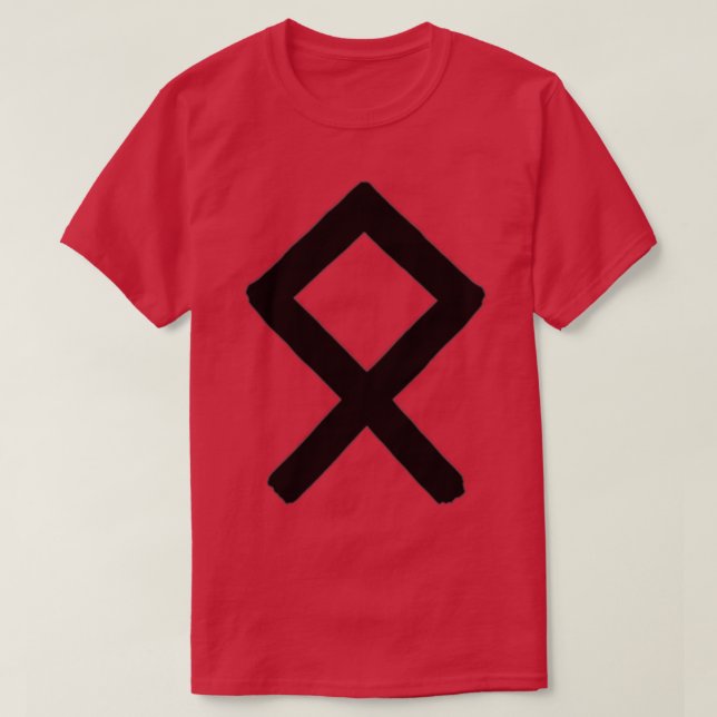 Camiseta Black Odal Rune Paintbrush (Frente do Design)