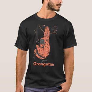 Camiseta Black Orange Illustrated Save Orangutan